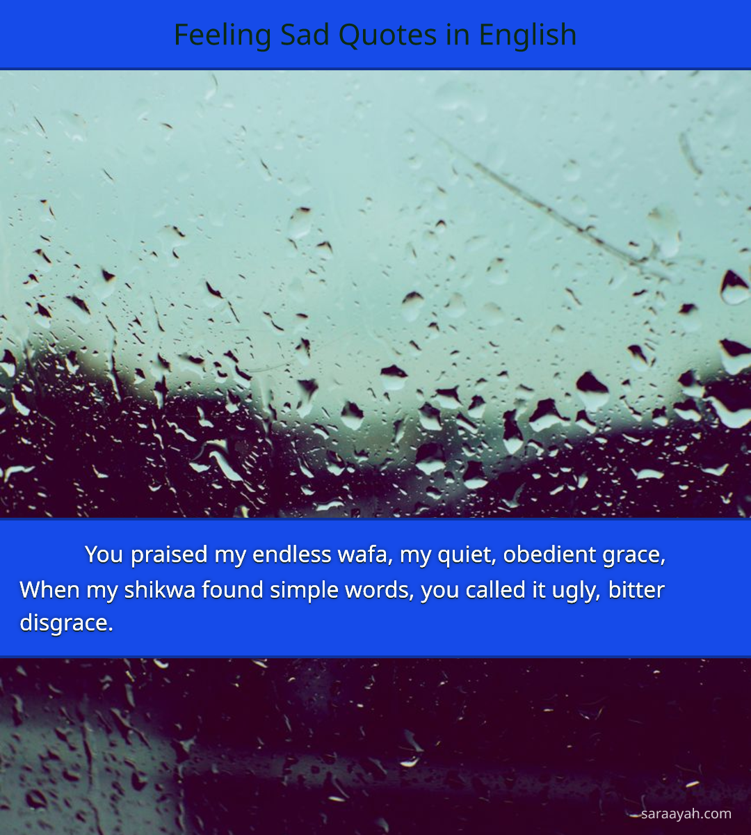 Feeling Sad Quotes in English