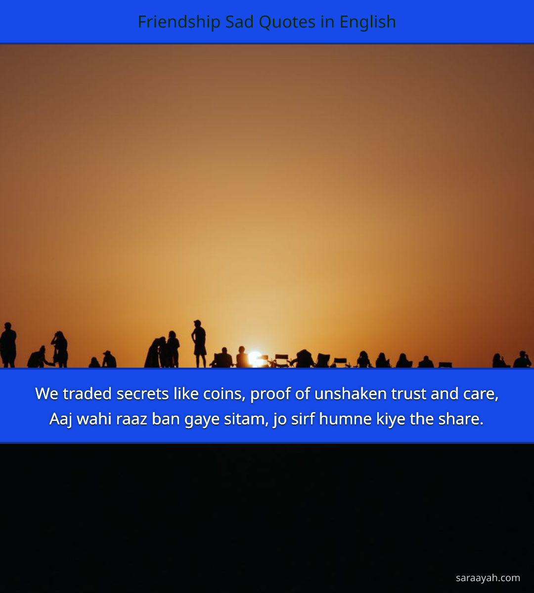 Friendship Sad Quotes in English