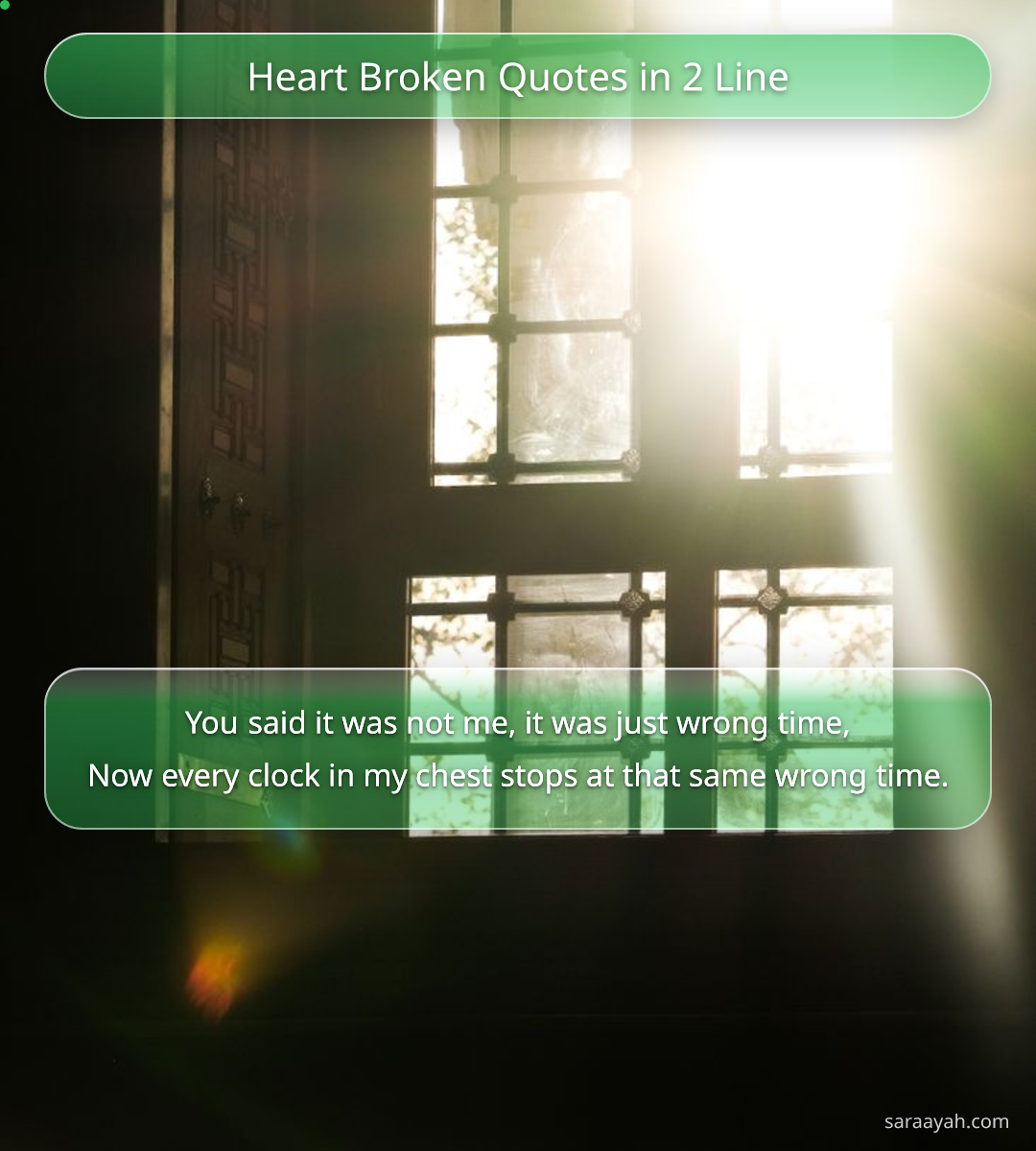 Heart Broken Quotes in 2 Line