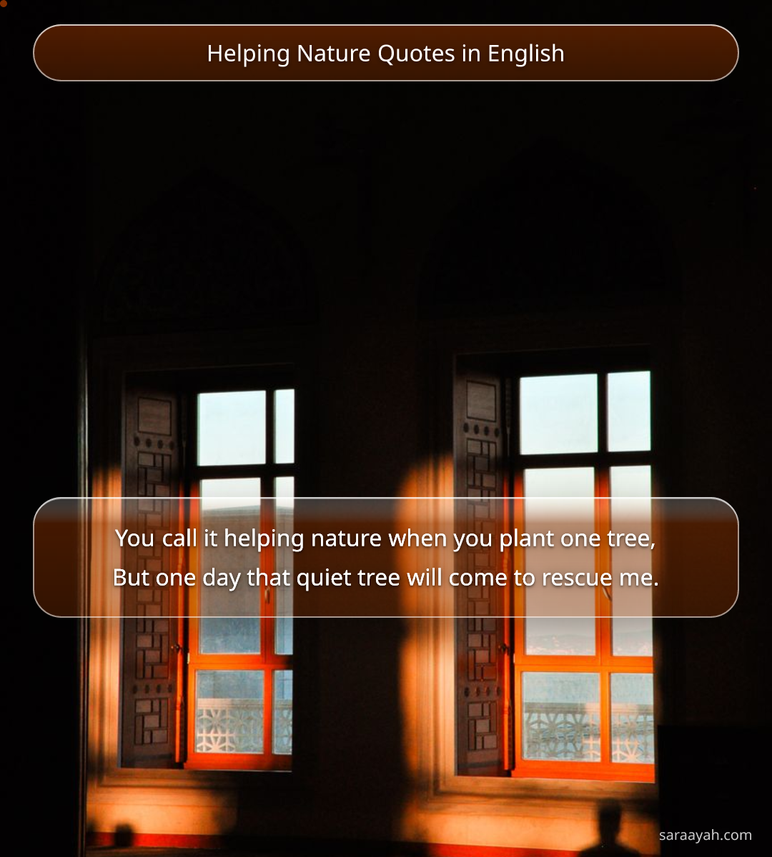 Helping Nature Quotes in English