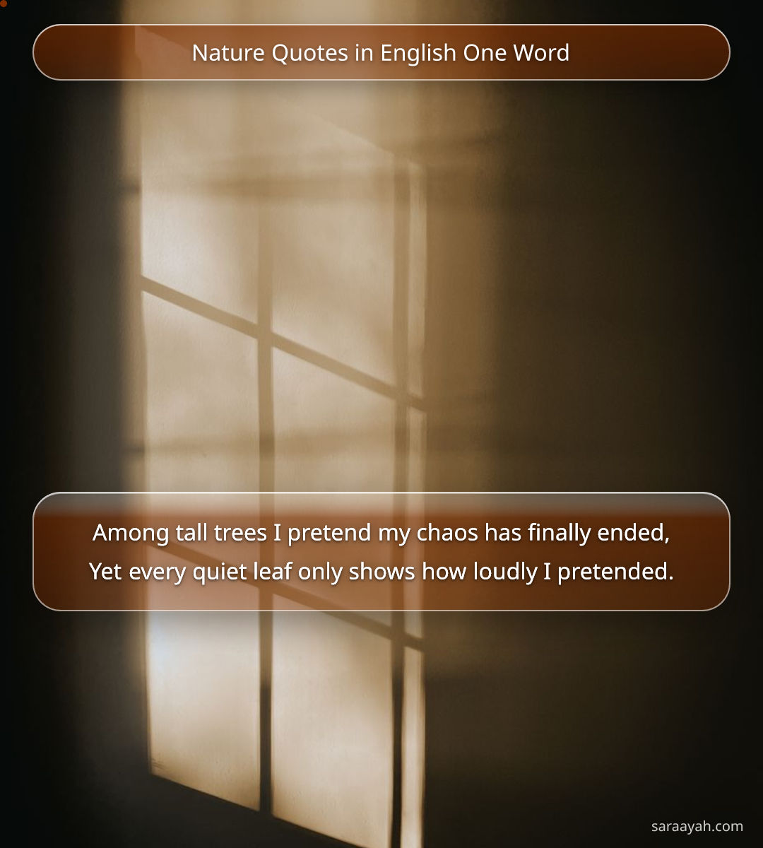 Nature Quotes in English One Word