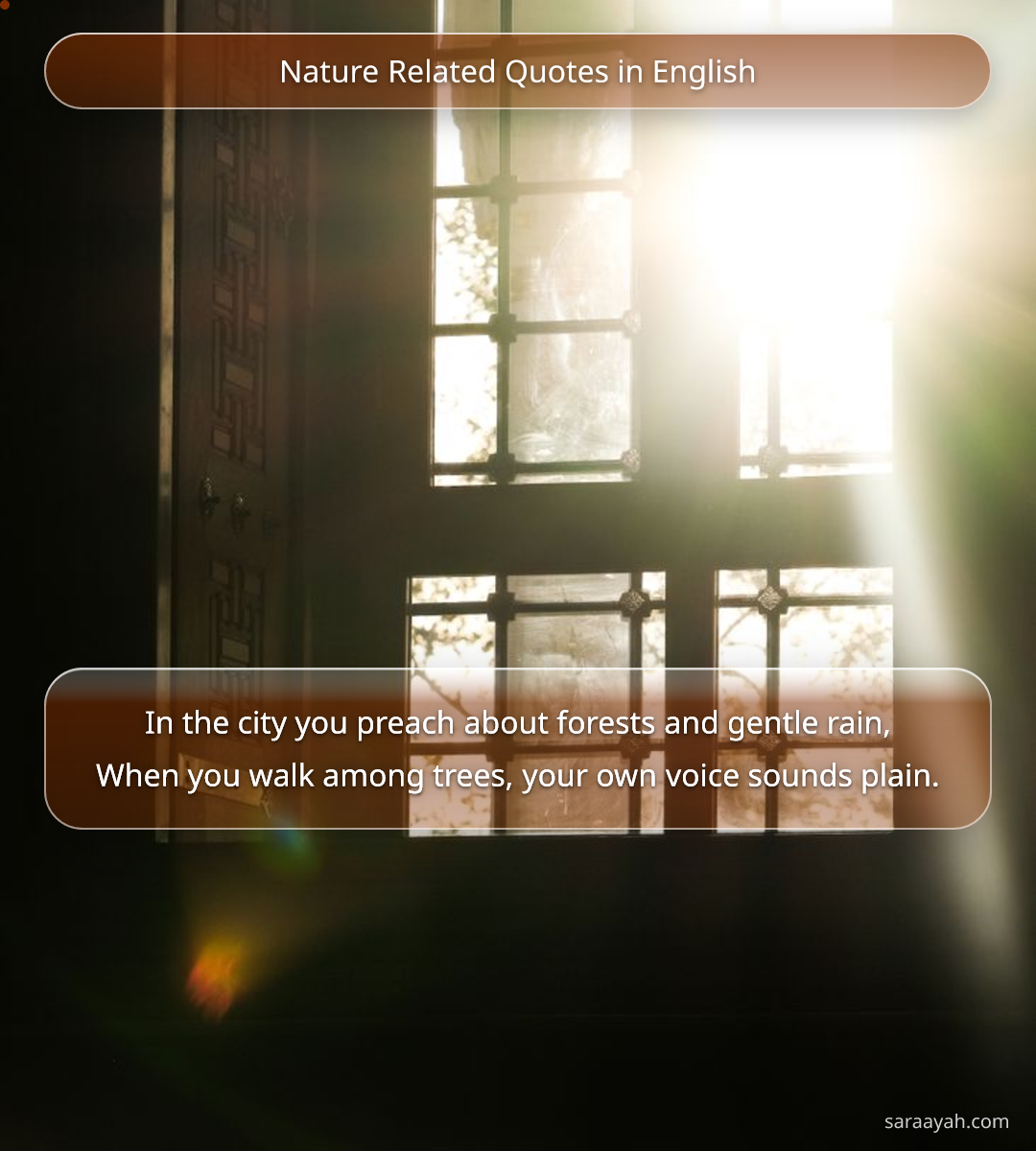 Nature Related Quotes in English