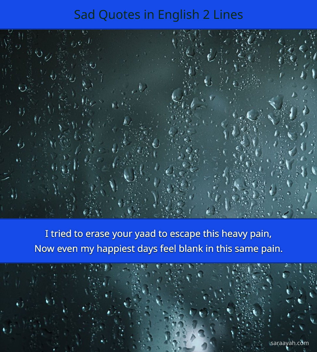 Sad Quotes in English 2 Lines