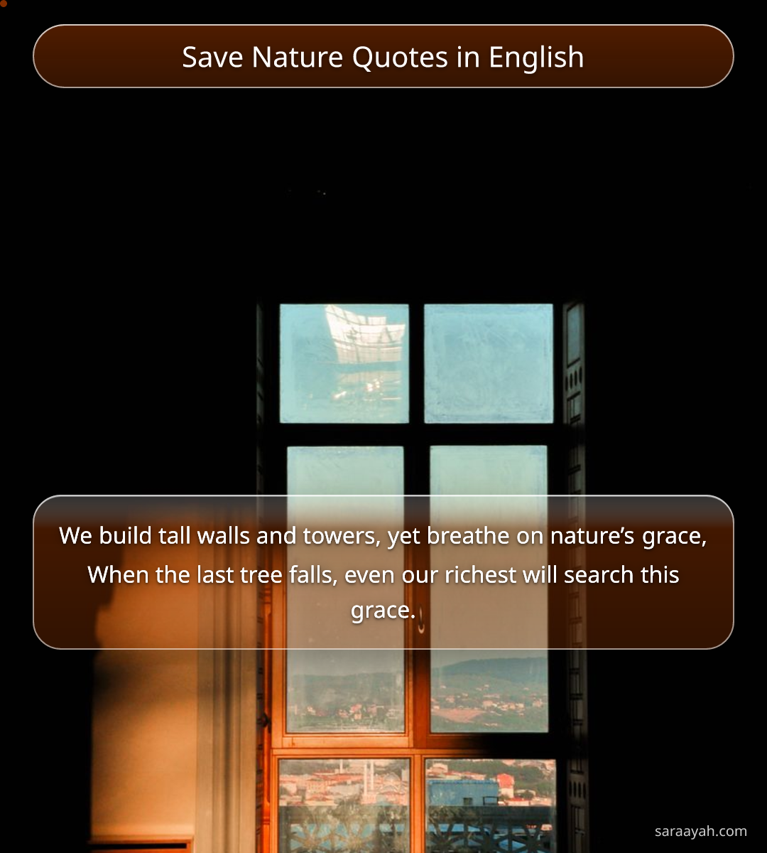 Save Nature Quotes in English